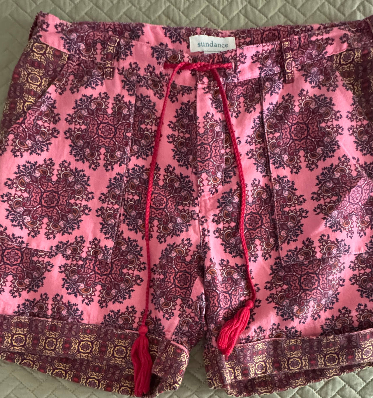Sundance Medallion Print Tassel Shorts