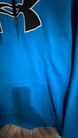 XL Bright Blue Mens Under Armour Big Logo Hoodie - Image 4