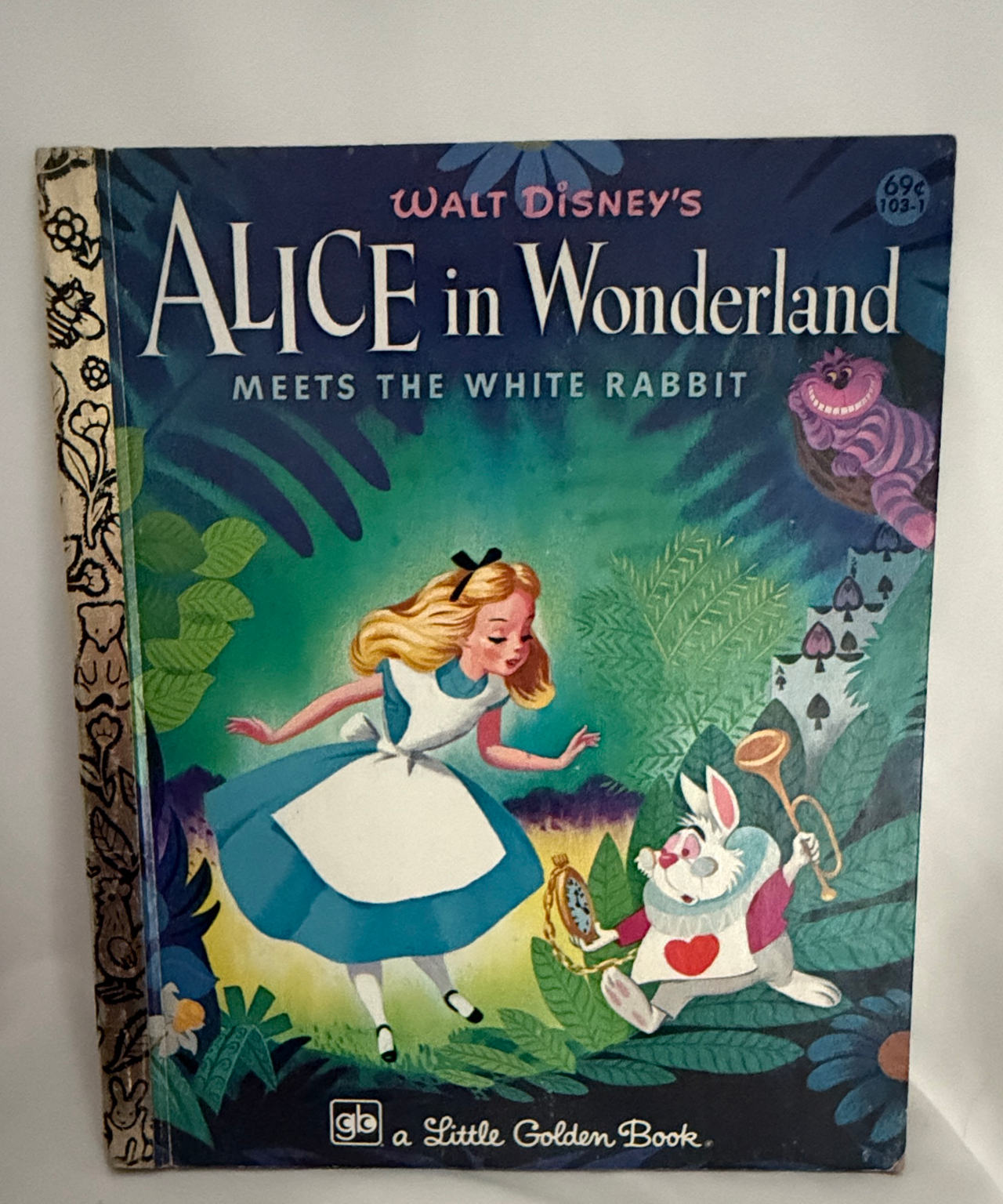 Walt Disney's Alice in Wonderland Meets the White Rabbit Little Golden Book 1979
