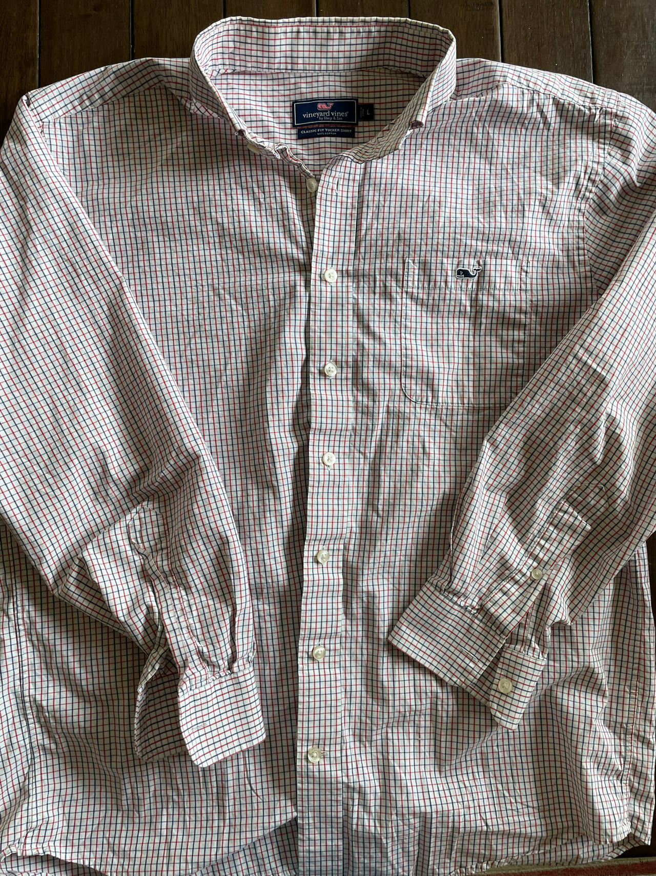 Vineyard Vines Classic Fit Tucker Shirt in Tattersall - L