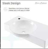 Modern Wall-Mounted Floating Bathroom Sink - Image 3