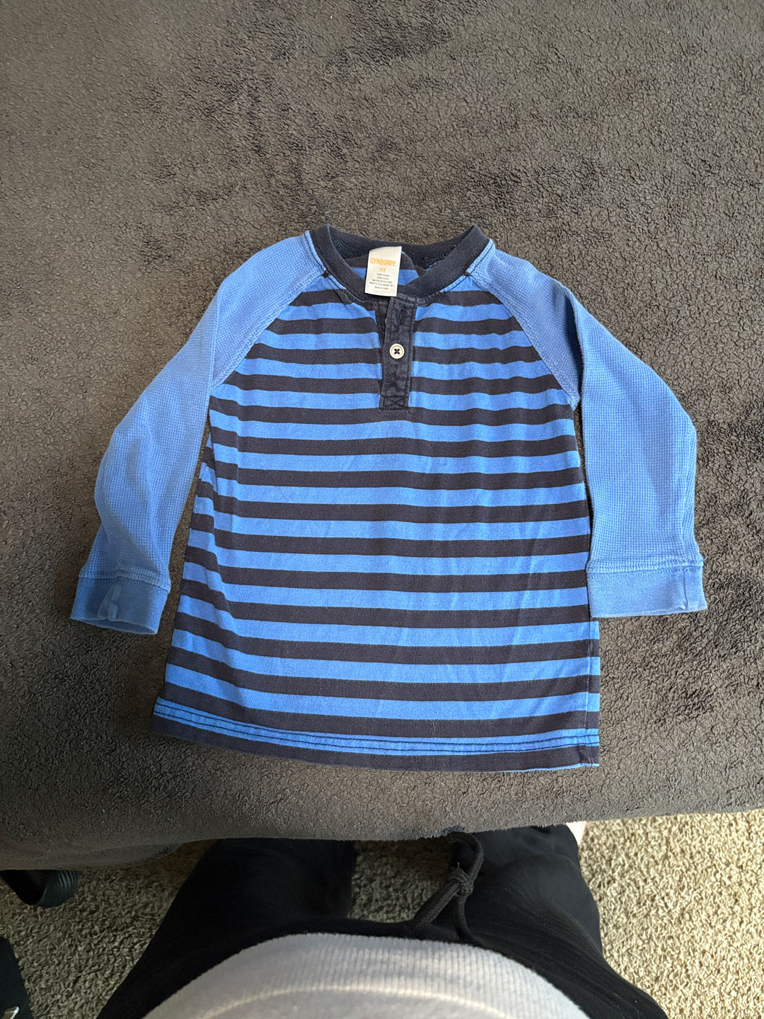 Gymboree Boys Striped Raglan Henley Shirt