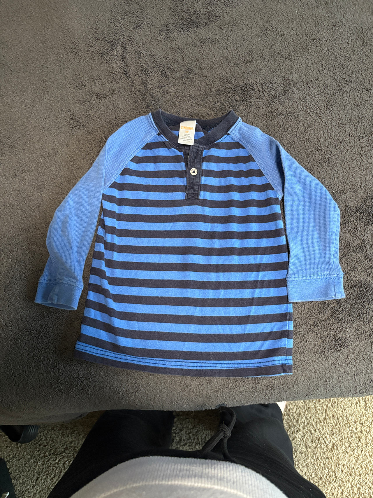 Gymboree Boys Striped Raglan Henley Shirt