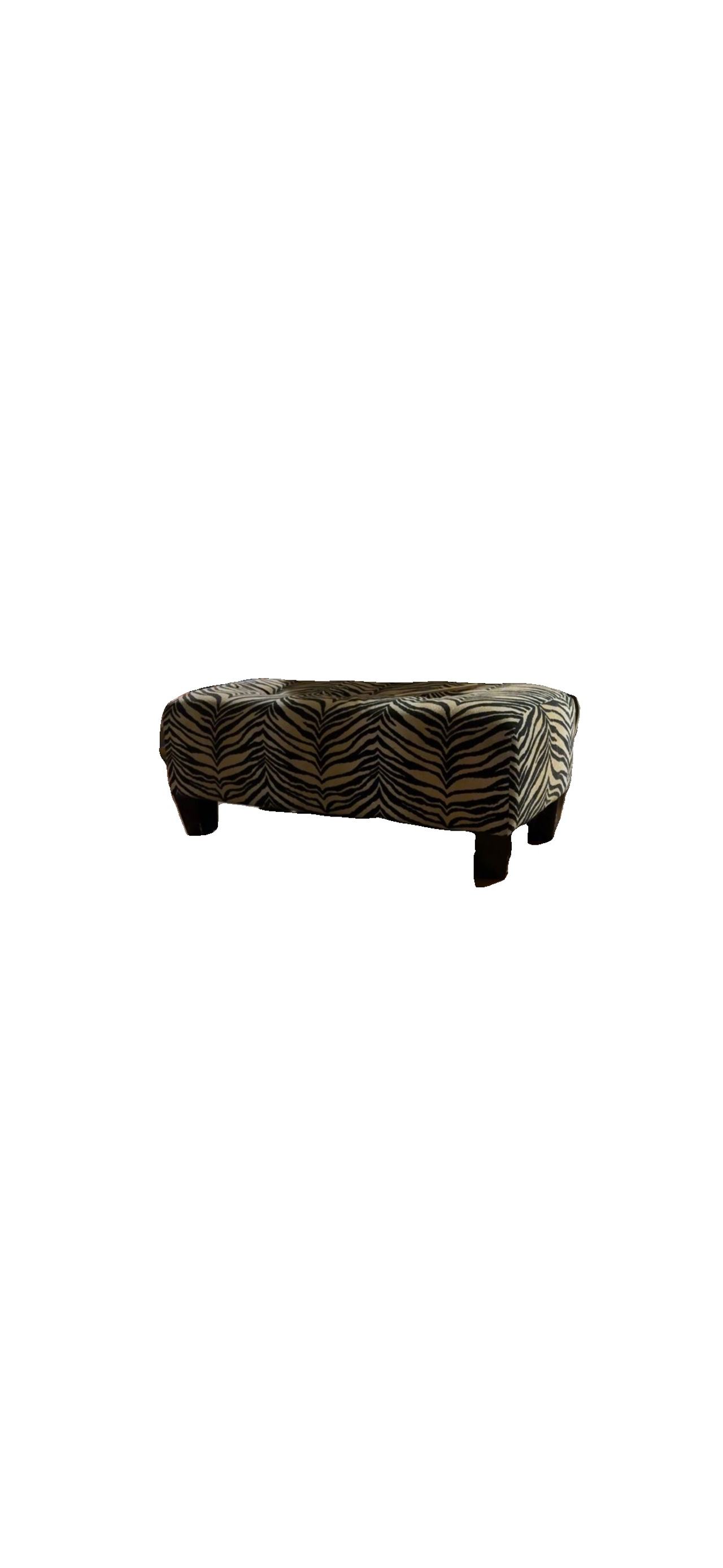 American Furniture Classics Zebra Print Ottoman