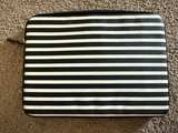 Kate Spade Black & White Striped Laptop Sleeve 13-inch - Image 5