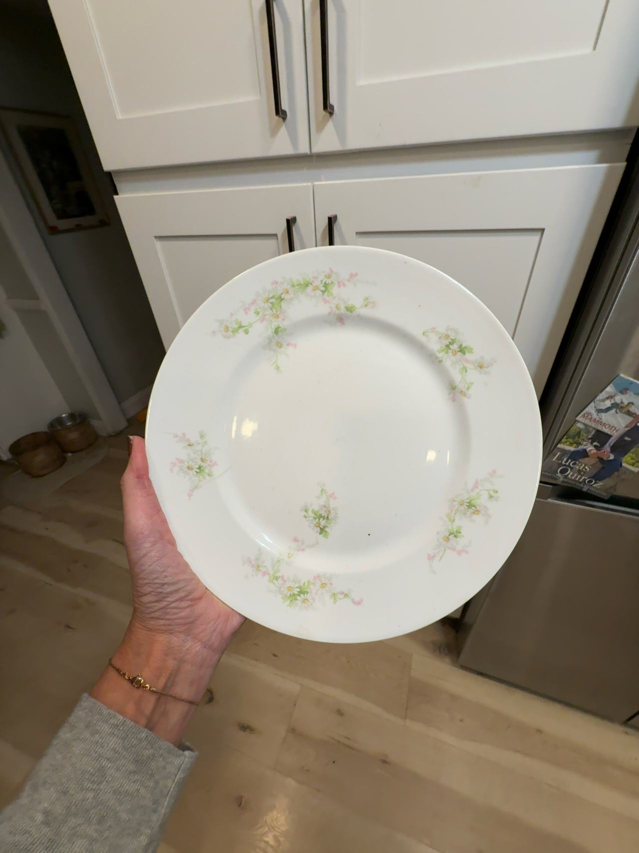 Haviland Limoges Dinner Plate Pink & White Floral