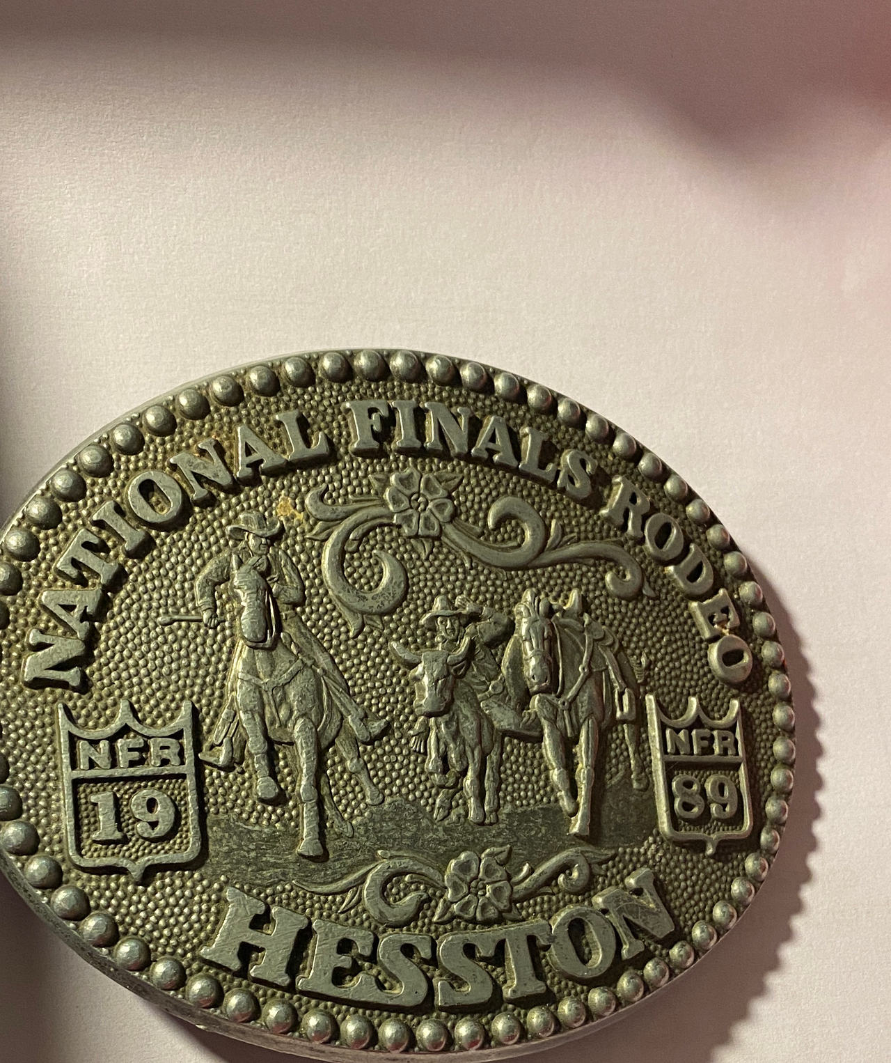 Hesston 1989 National Finals Rodeo Belt Buckle