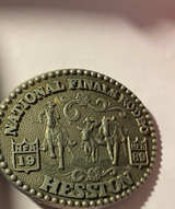 Hesston 1989 National Finals Rodeo Belt Buckle - Image 1