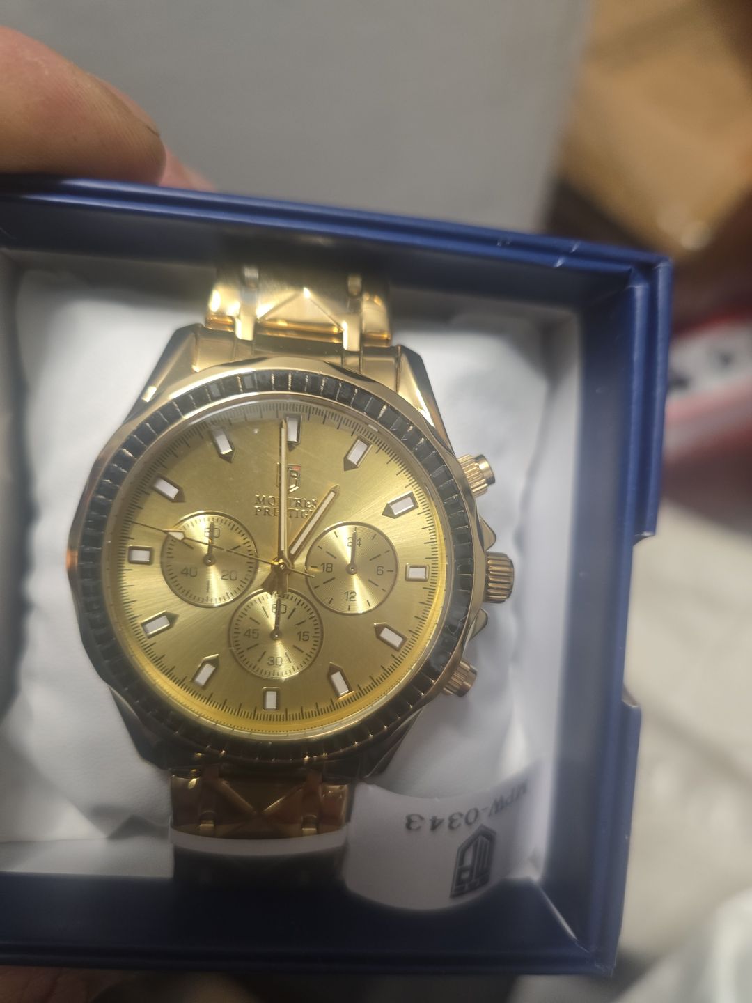 Montres Prestige MPW-0343 Gold Chronograph Watch