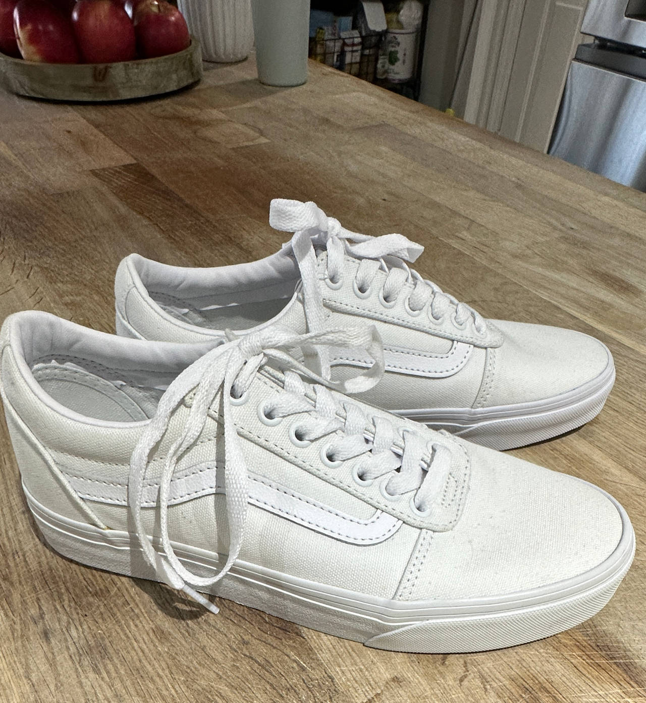 Vans Old Skool Canvas True White Mens Size 8