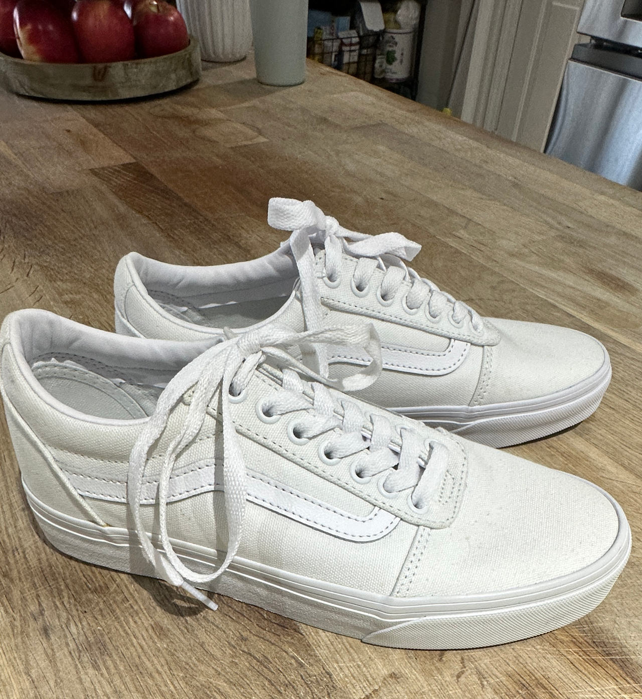Vans Old Skool Canvas True White Mens Size 8