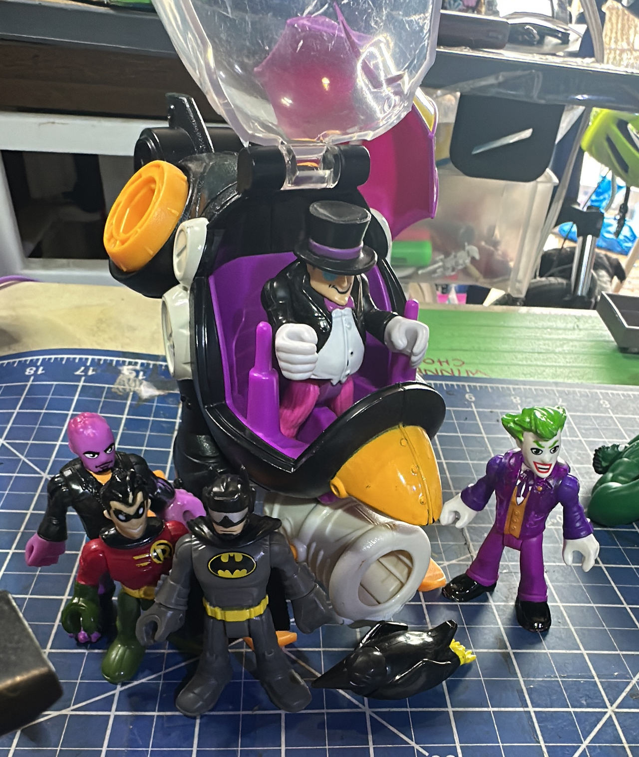 Fisher-Price Imaginext DC Super Friends Penguin HELICOPTER Set 7 pcs. 215