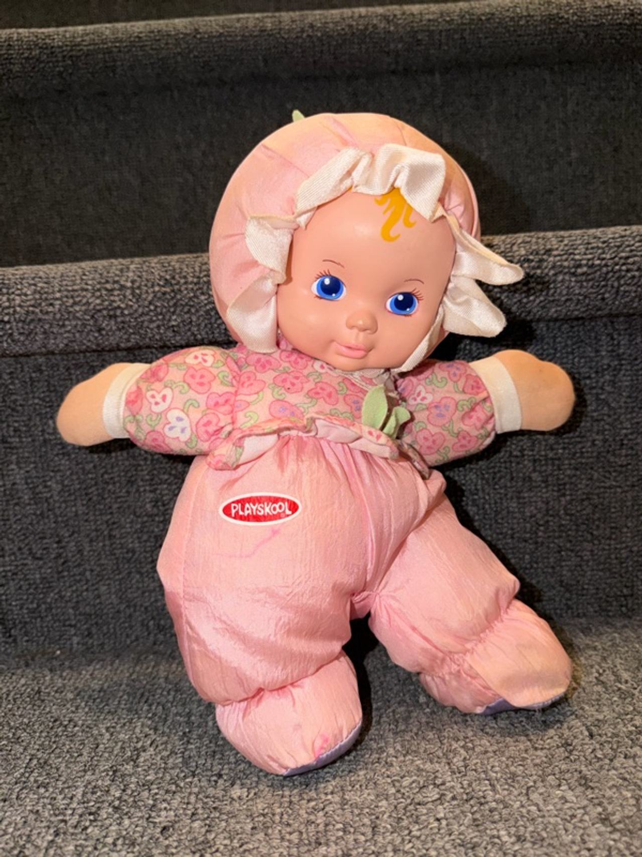 Playskool My Very Soft Baby Doll Pink Plush Flowers