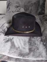 Black Felt Cowboy Hat with Gold Band - Image 1