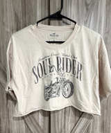 Hollister Soul Rider Graphic Crop Tee size Medium - Image 1