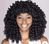 Curlkalon Kenzie Curl Synthetic Hair Extensions Color Black 10 inch Seperate Bag - Image 1