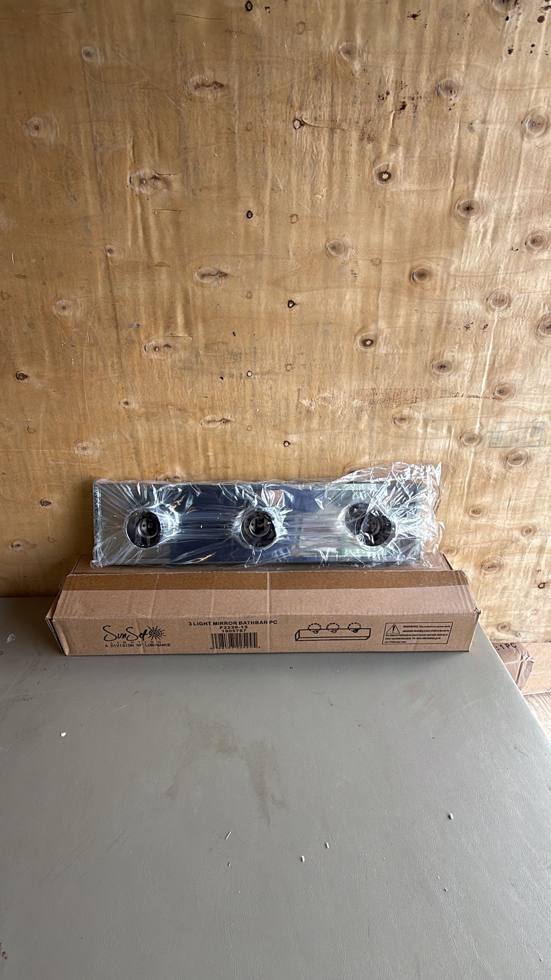 Sea Gull Lighting 3-Light Mirror Bathbar in Polished Chrome