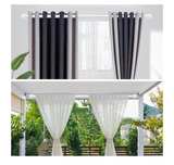 2-Pack White Industrial Curtain Rods for Windows 48-84 Inches (4-7 Feet), 1-Inch - Image 2