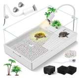Large Turtle Tank Kit(Tank + Light + Water Pump) Acrylic Turtle Tank Starter Kit - Image 1