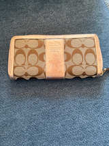 Coach Signature Accordion Zip Wallet - Image 1
