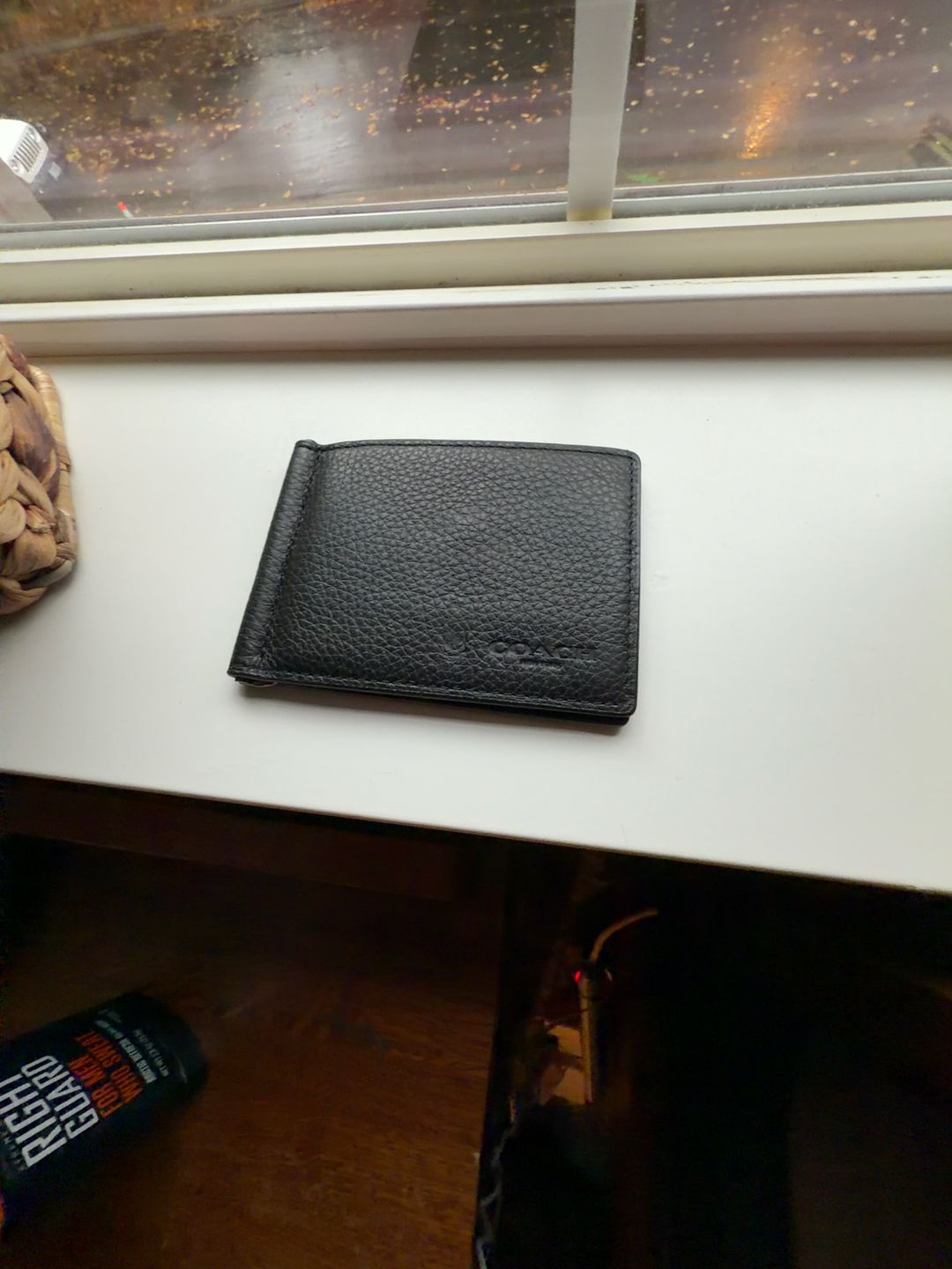 Coach Slim Money Clip Billfold Wallet Black