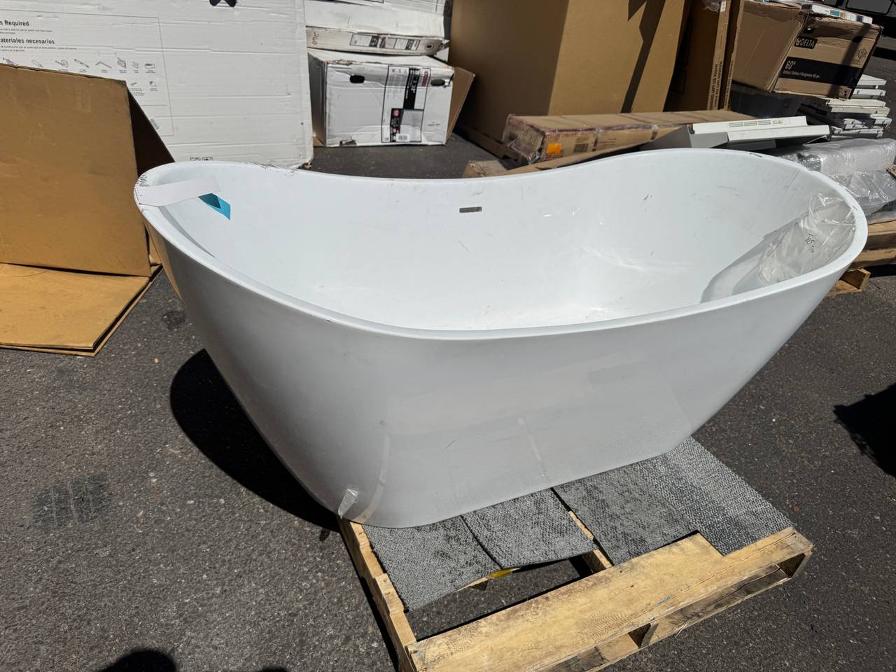 Freestanding Acrylic Slipper Soaking Bathtub