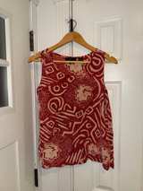 Carole Little 100% Silk Vintage Floral Lace Red A-Line Dress Size 6 Red Top - Image 1