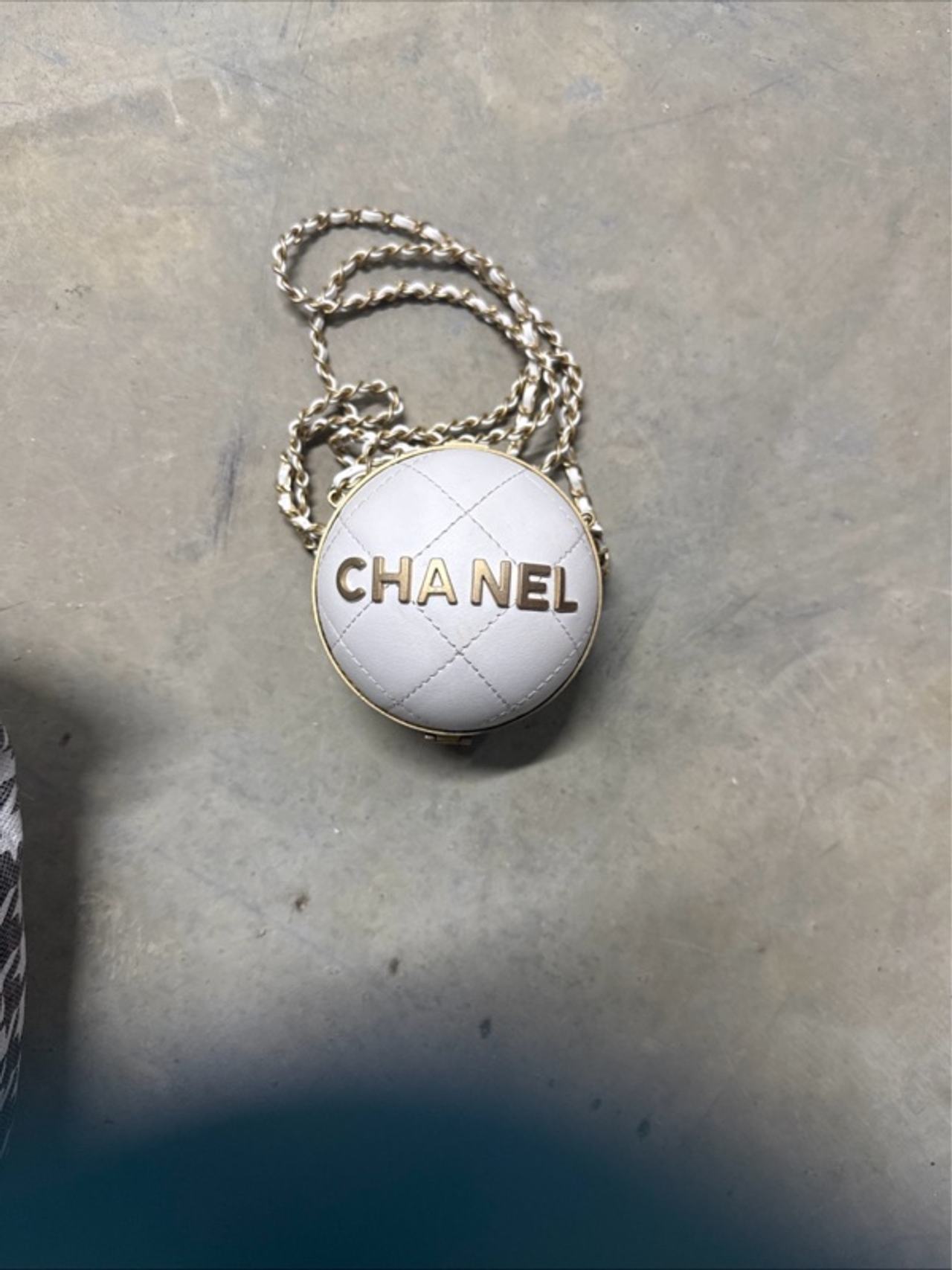 Chanel Mini Bag Charm White Lambskin