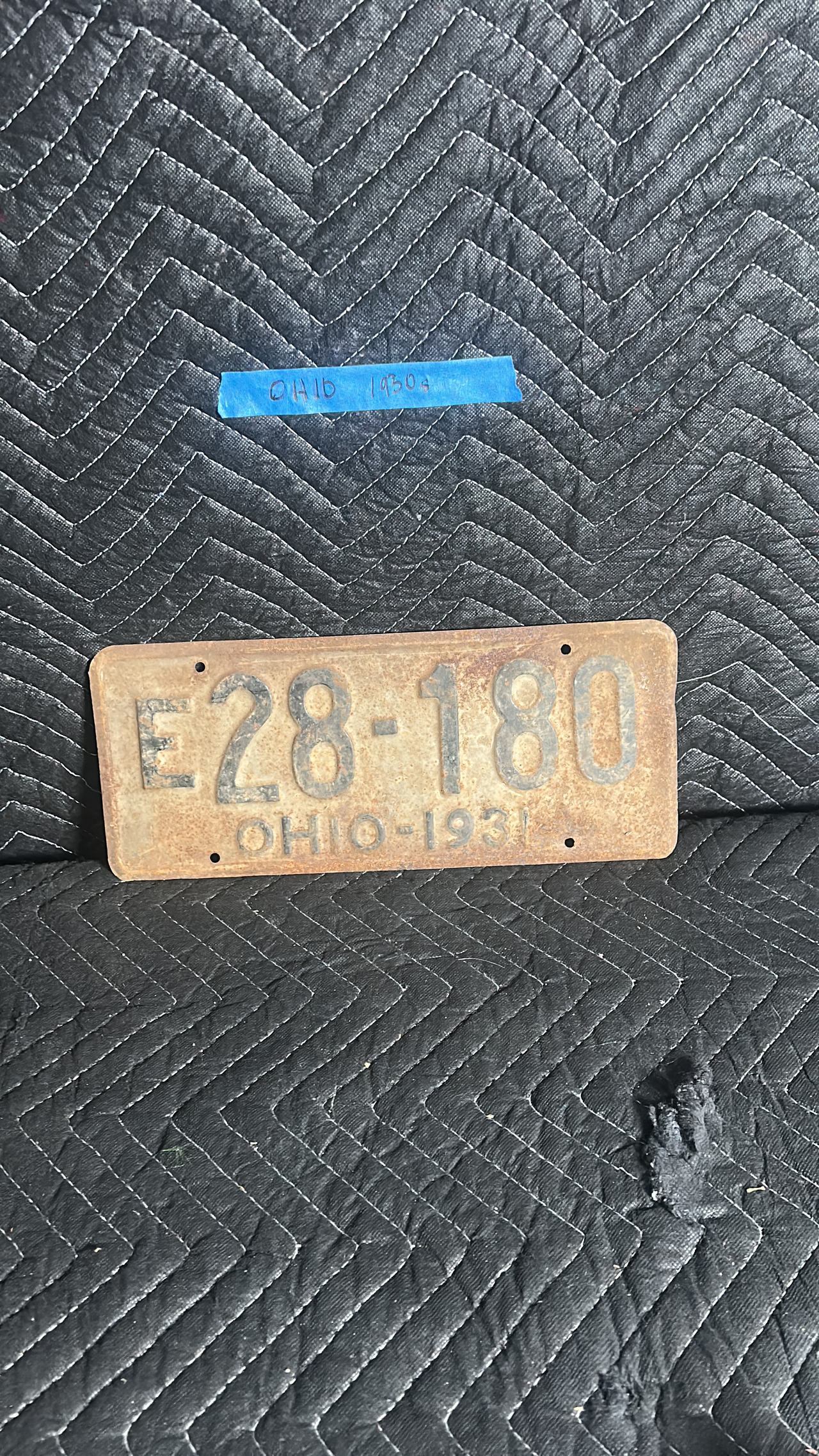 1931 Ohio License Plate