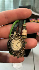 Vintage Style Leather Wrap Bracelet Watch - Image 2