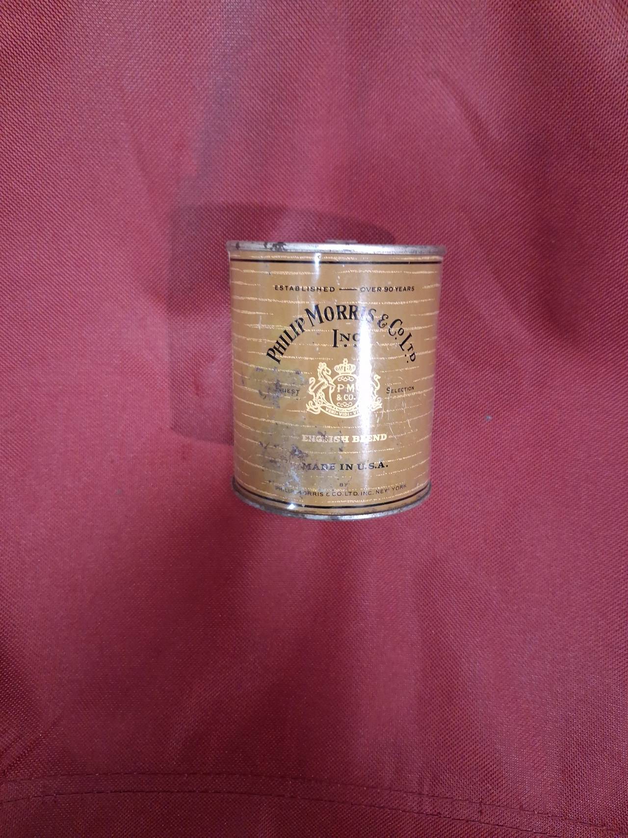 Vintage Philip Morris English Blend Tobacco Tin