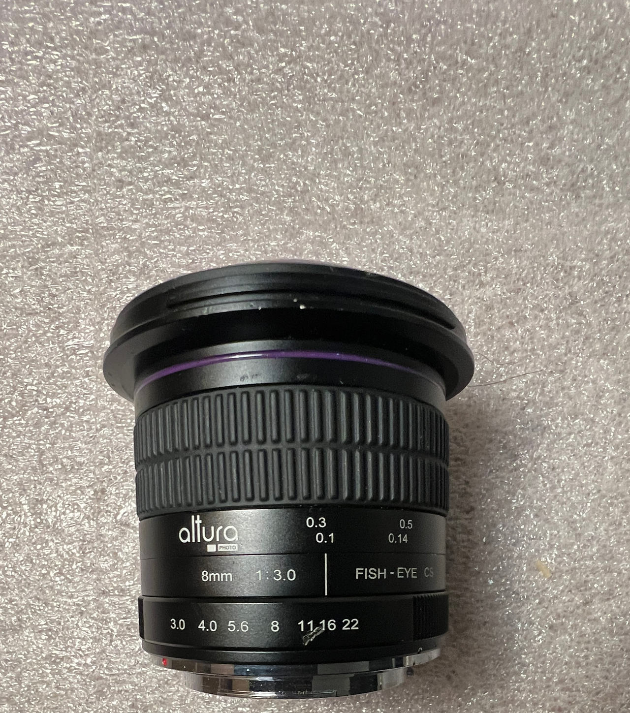 Altura Photo 8mm f/3.0 Fisheye Lens was used on canon t7