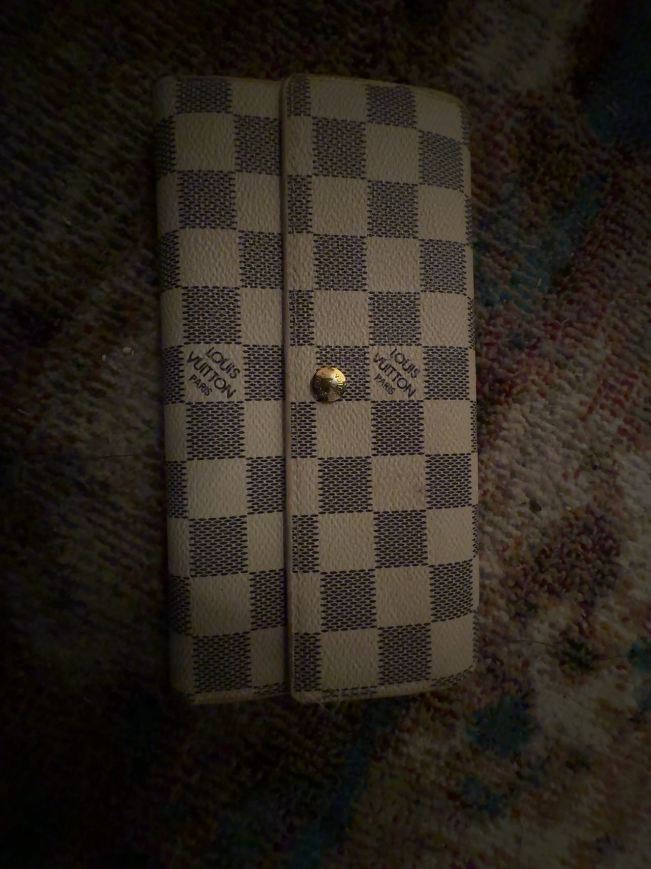 Louis Vuitton Sarah Long Bifold Wallet Damier Azur