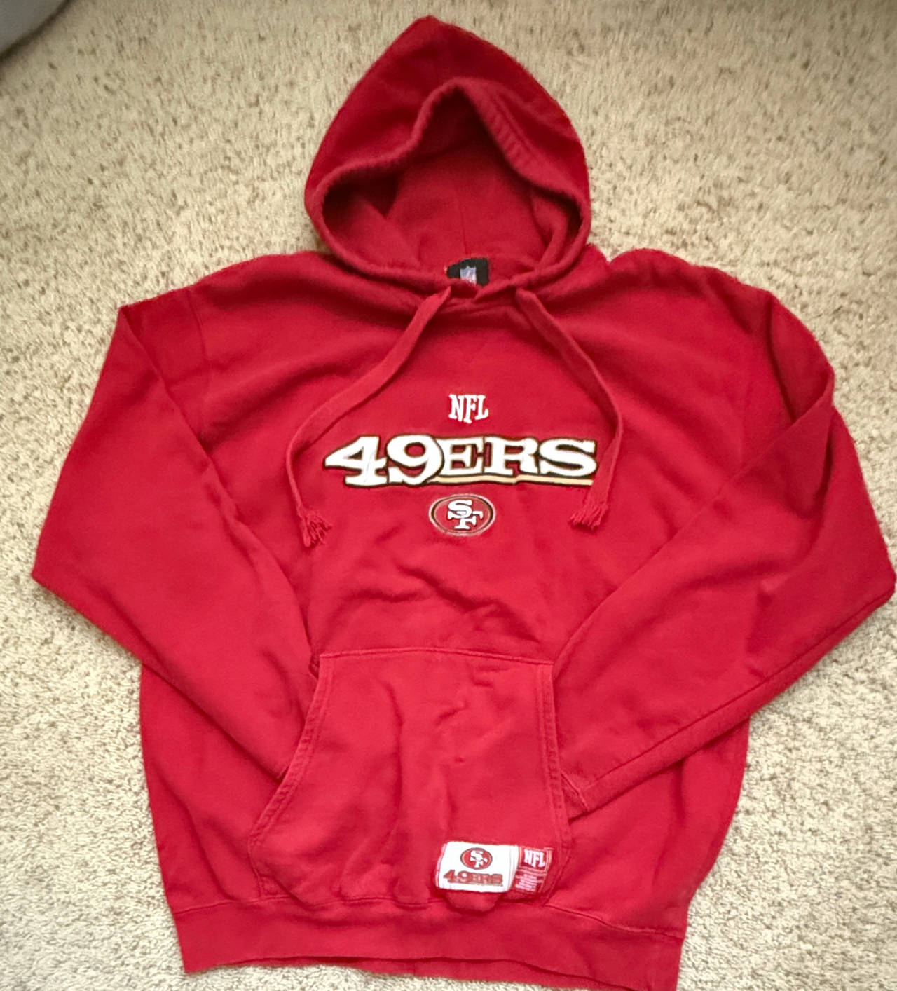 NFL Team Apparel San Francisco 49ers Red Pullover Hoodie