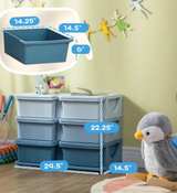 6-Drawer Plastic Kids Toy Storage Organizer - Image 2