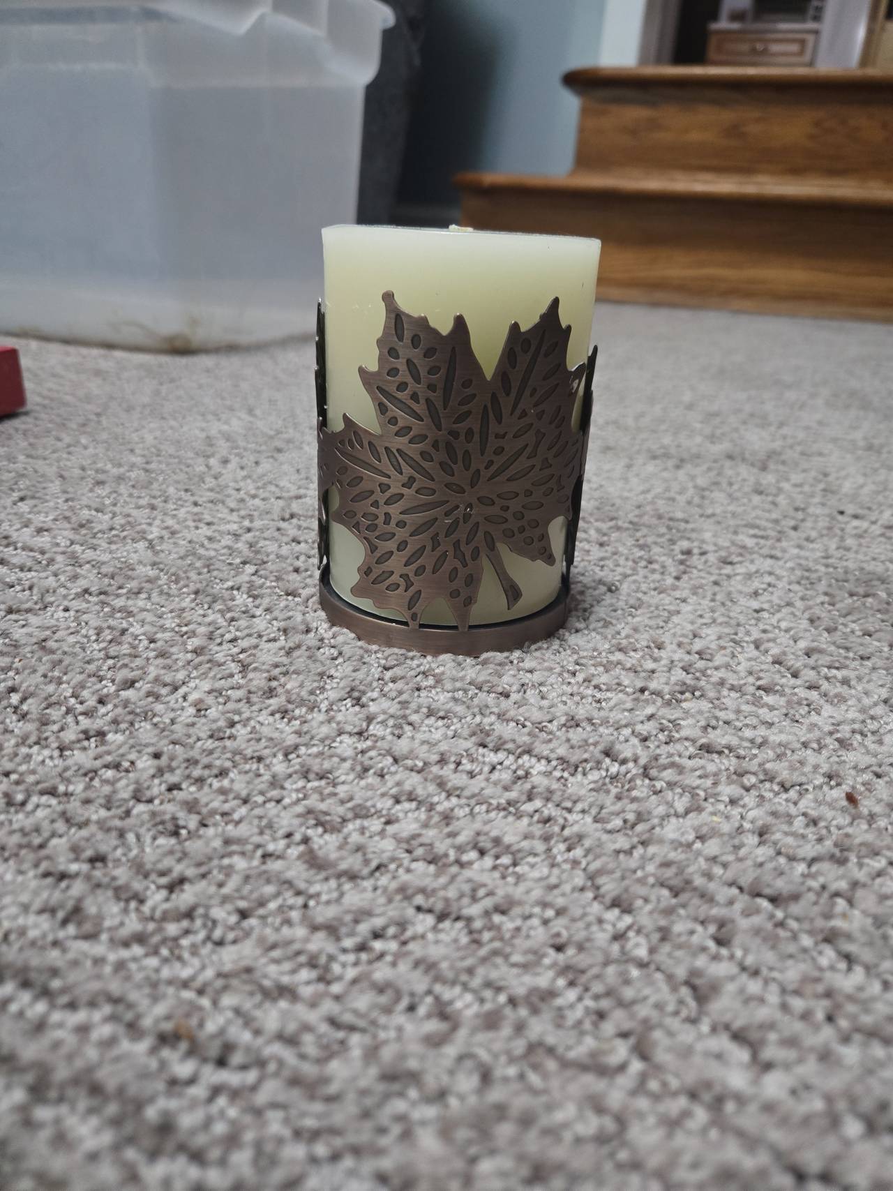 Bath & Body Works Maple Leaf Pillar Candle Holder