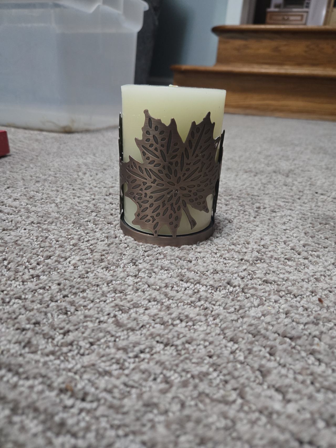 Bath & Body Works Maple Leaf Pillar Candle Holder