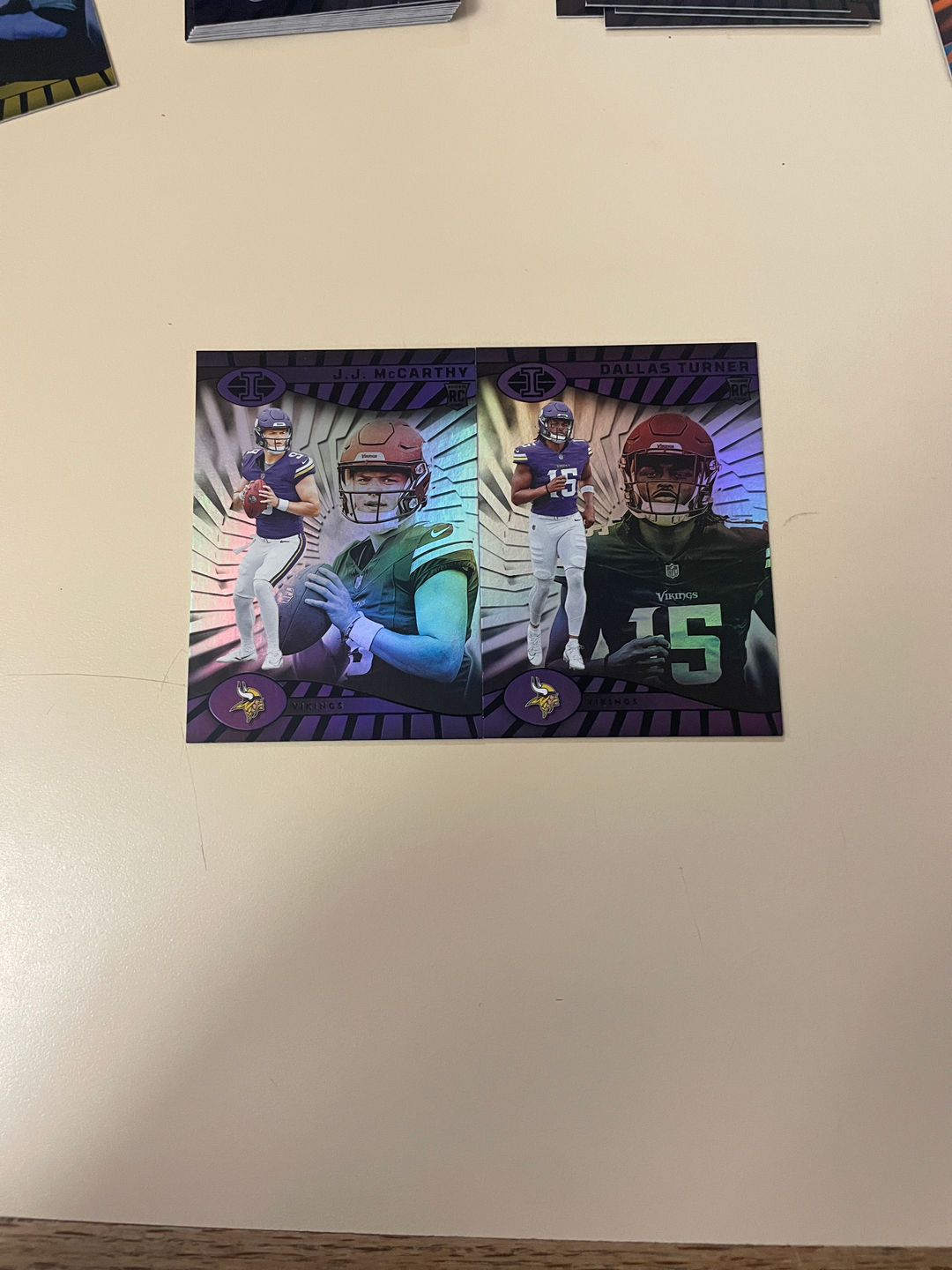 2024 Panini Illusions Football Rookie Cards - JJ McCarthy & Dallas Turner (Minnesota Vikings)