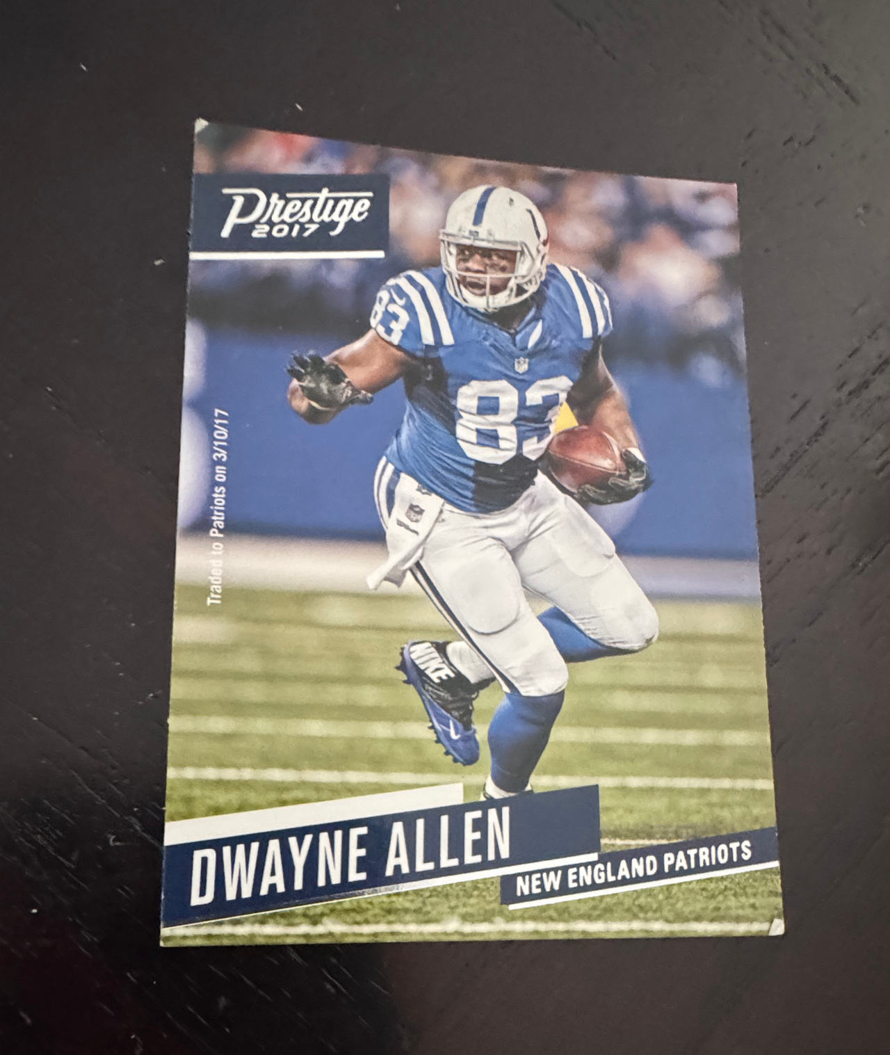 2017 Panini Prestige Dwayne Allen #114 New England Patriots Football Card