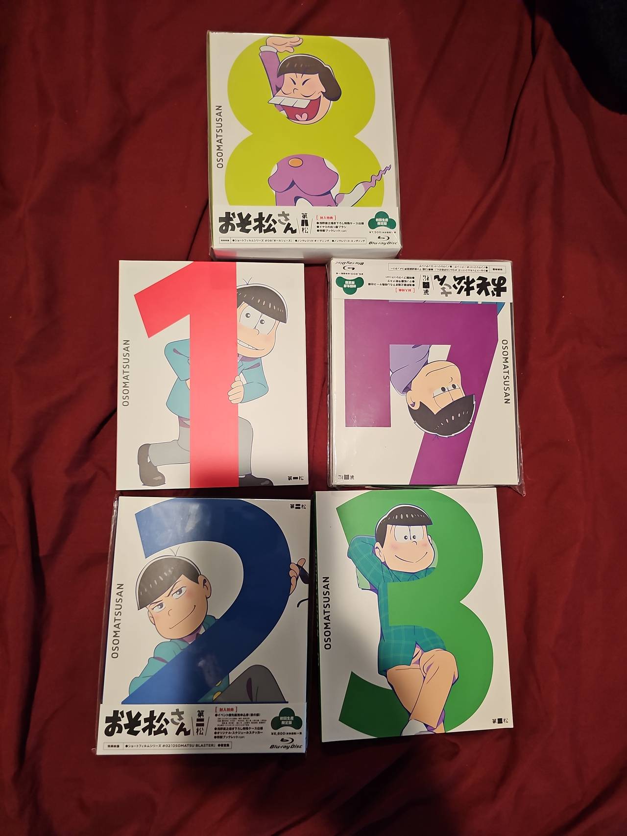 Osomatsu-san (Mr. Osomatsu) Season 1 Blu-ray Volumes 1-4 & 8