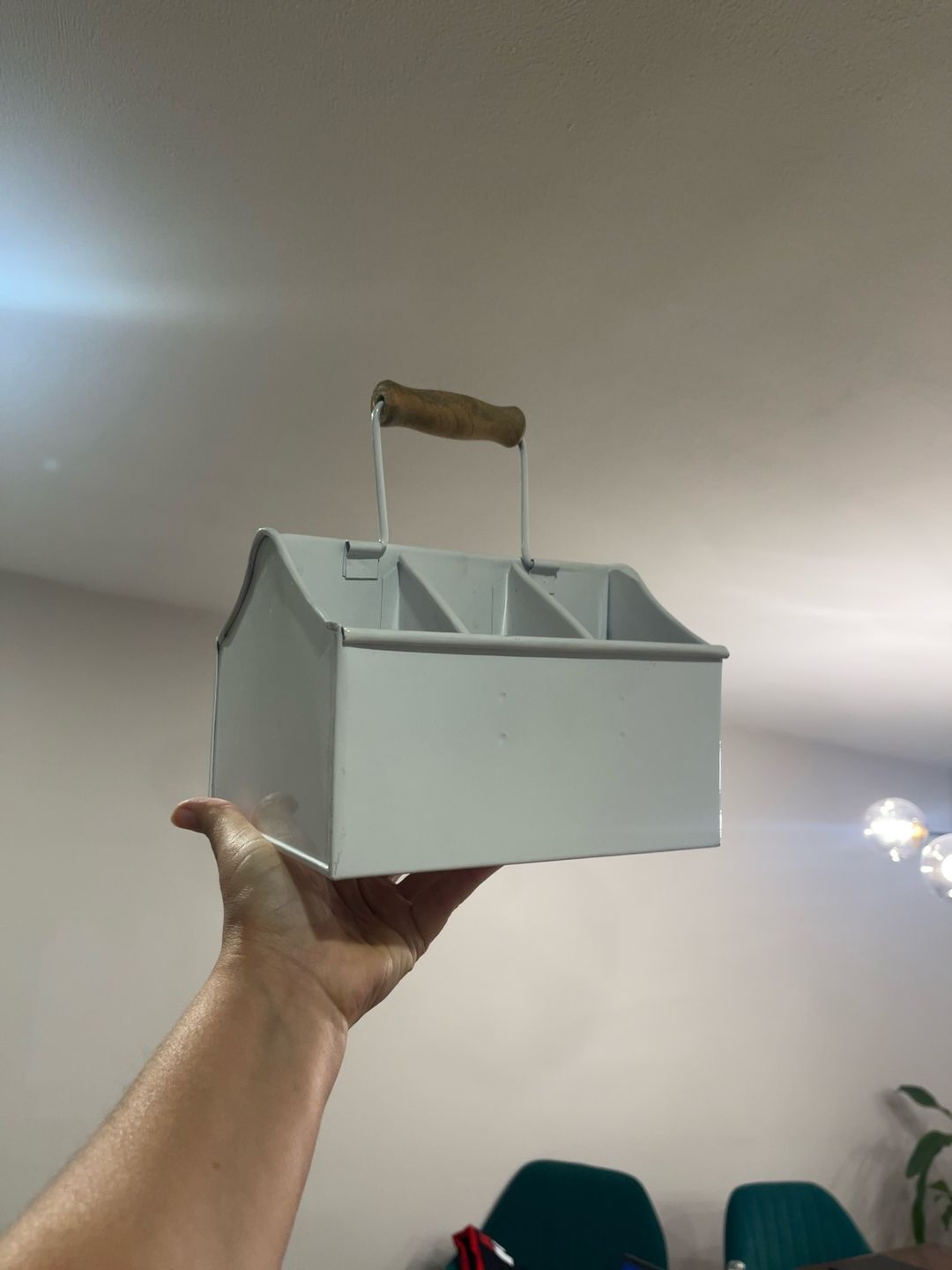 Rae Dunn Create Galvanized 4-Section Caddy Organizer