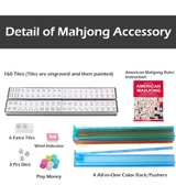 GUSTARIA American Mahjong, 166 Premium White Tiles, 4 All-in-One Colored Shelves - Image 4