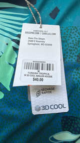 World Wide Sportsman UPF 50+ Hooded Cooling Fishing Shirt Size M - Image 4