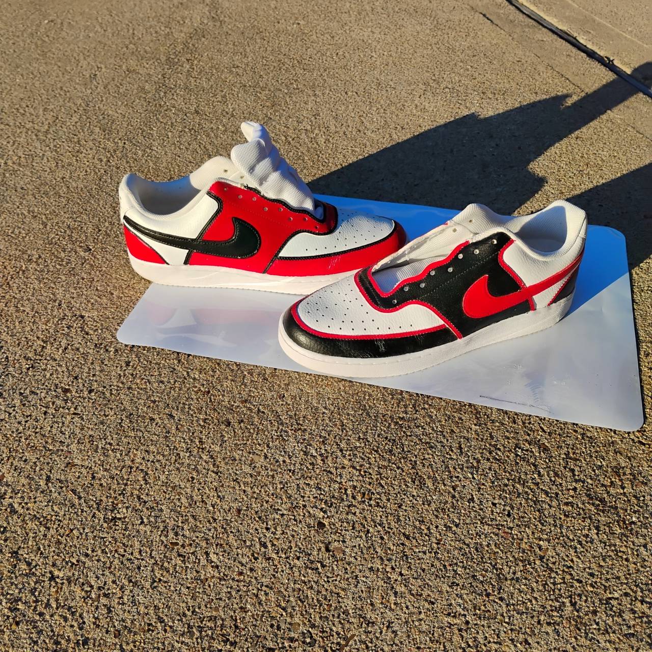 Nike Court Vision Low Red White Black