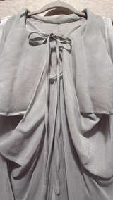 Authentic Chloé Draped Silk Top in Gray: Size 40-M/L - Image 3