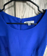 Danny & Nicole Royal Blue Textured Petite Dress 12P - Image 1