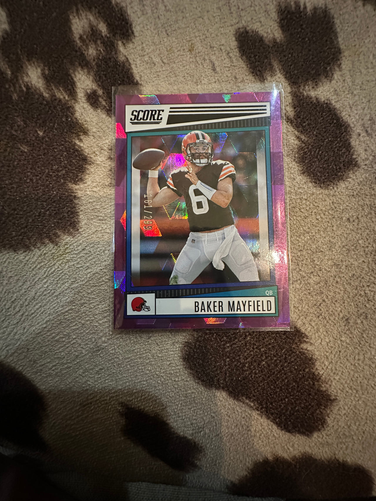 Score Football Trading Card - Baker Mayfield
