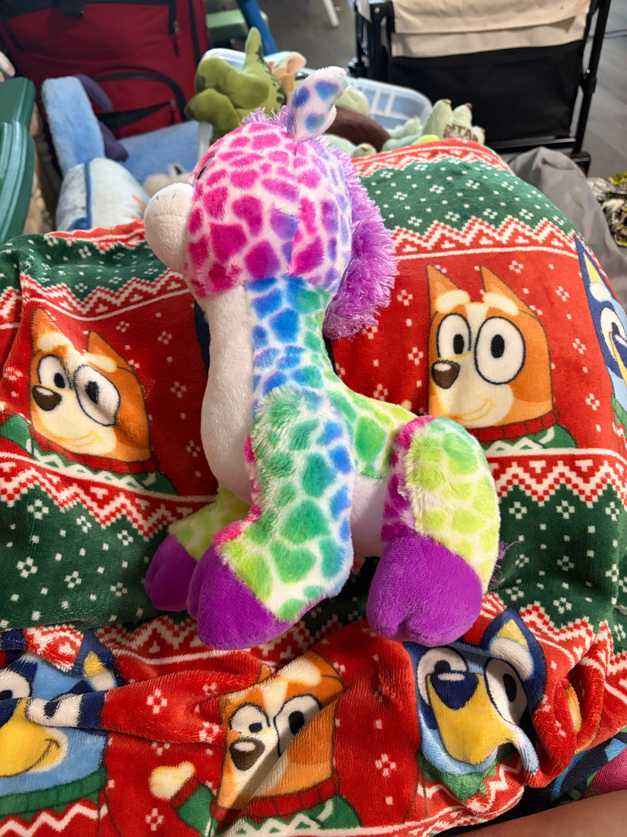 Kellytoy Rainbow Giraffe Plush Stuffed Animal