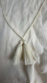 Prana Sleeveless Smocked Waist Lace Trim Dress M - Image 4