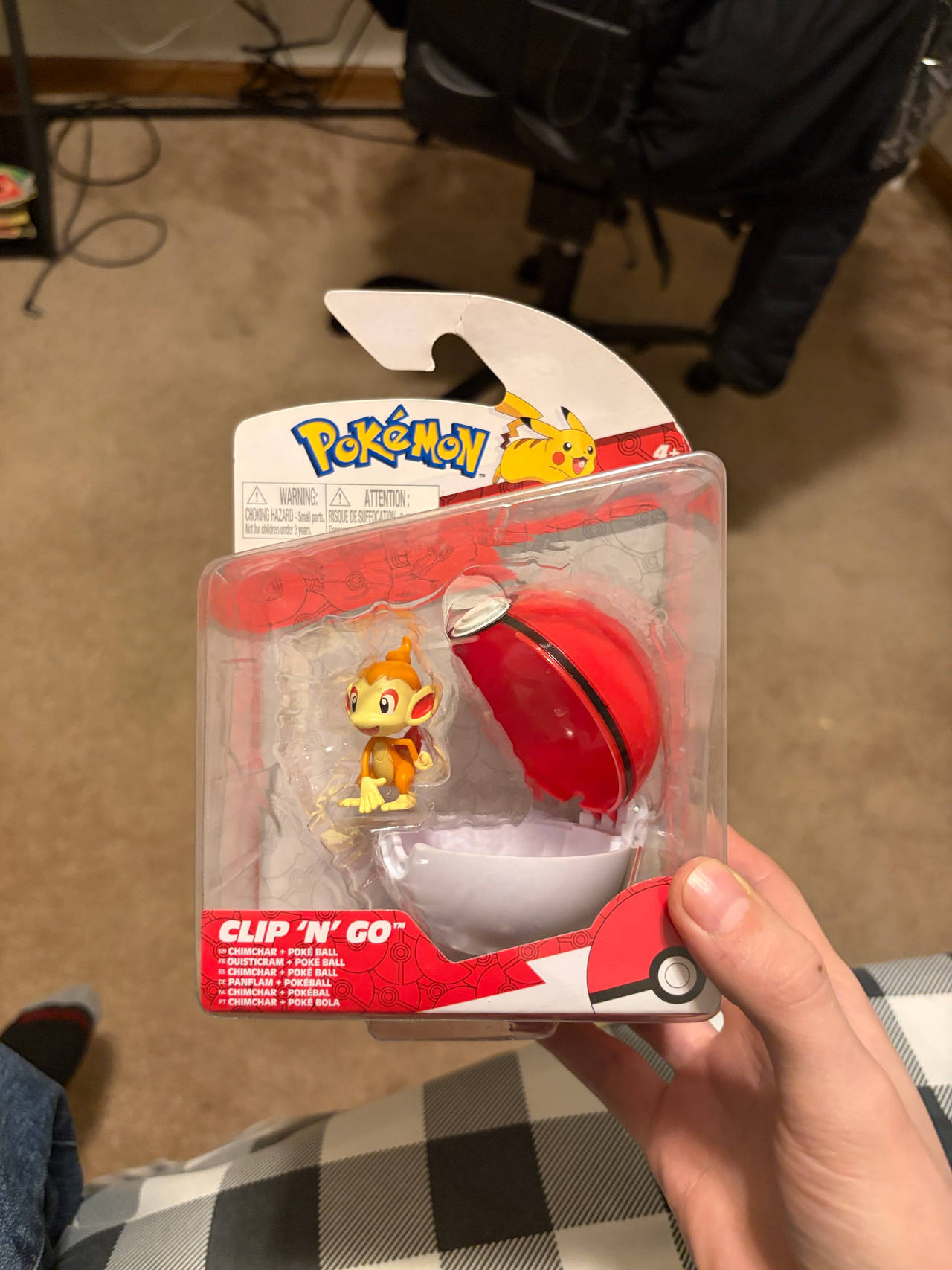 Pokemon Clip 'N' Go Chimchar & Poke Ball
